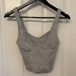 Aerie Ribbed Bustier Tank Top